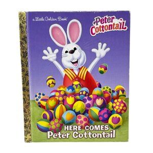 Vintage Little Golden Book "Here Comes Peter Cottontail" Easter Childrens Storyb